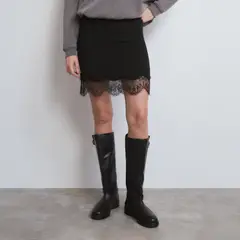 BROWNIE - Falda Mini Encaje Mujer