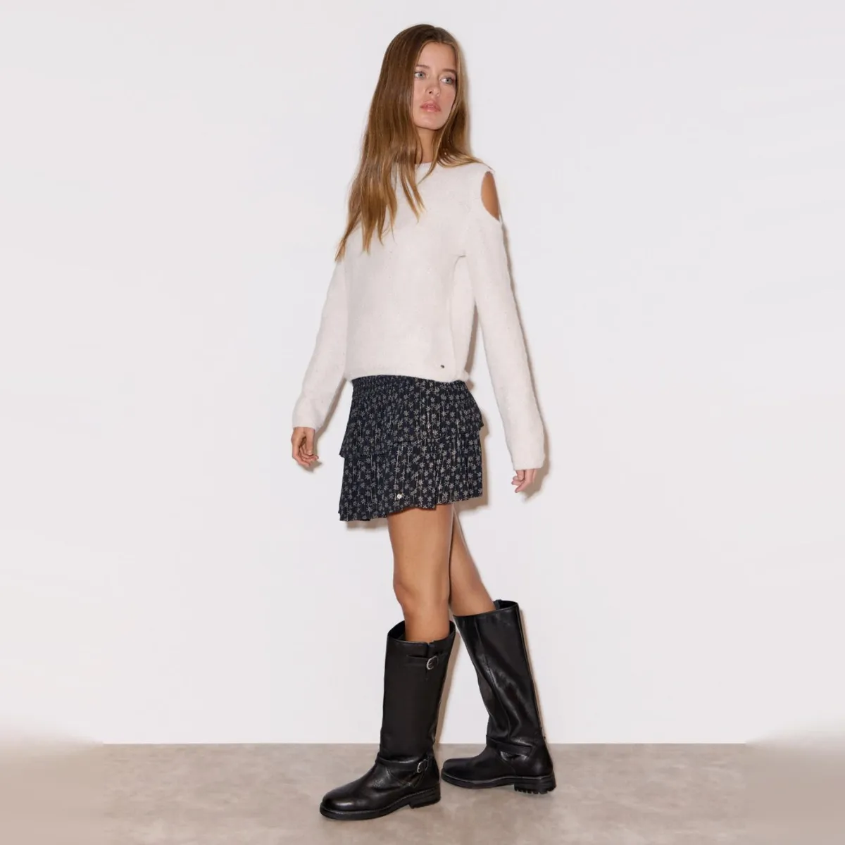 BROWNIE - Falda Volantes Estampada Mujer Brownie