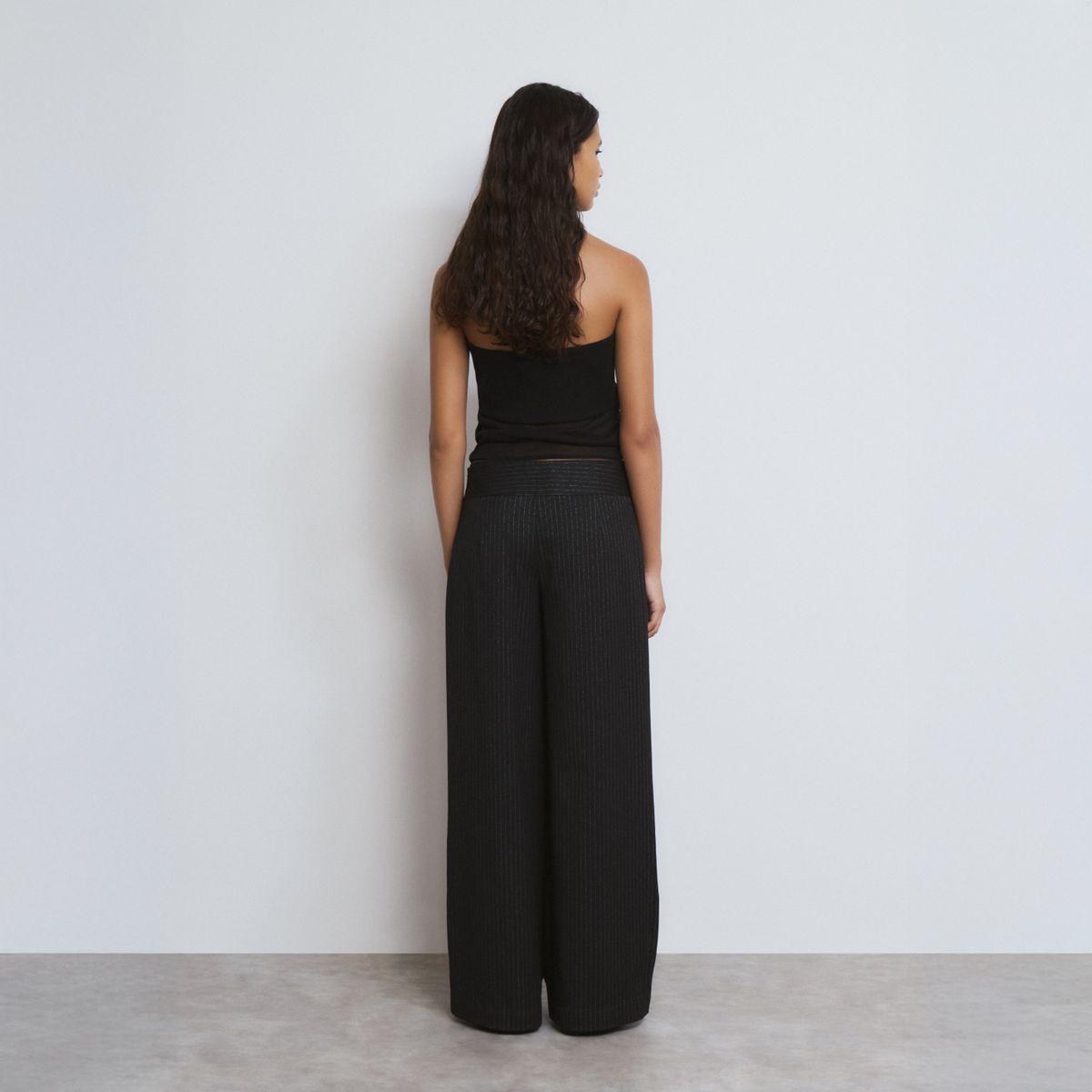 BROWNIE - Pantalón Rayas Cintura Ancha Mujer Brownie