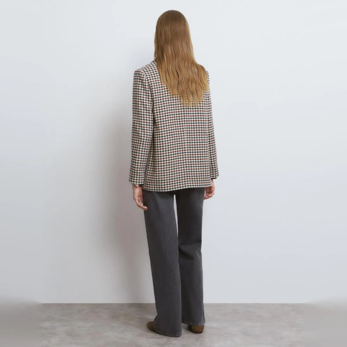 BROWNIE - Blazer Entallado Cuadros Mujer Brownie