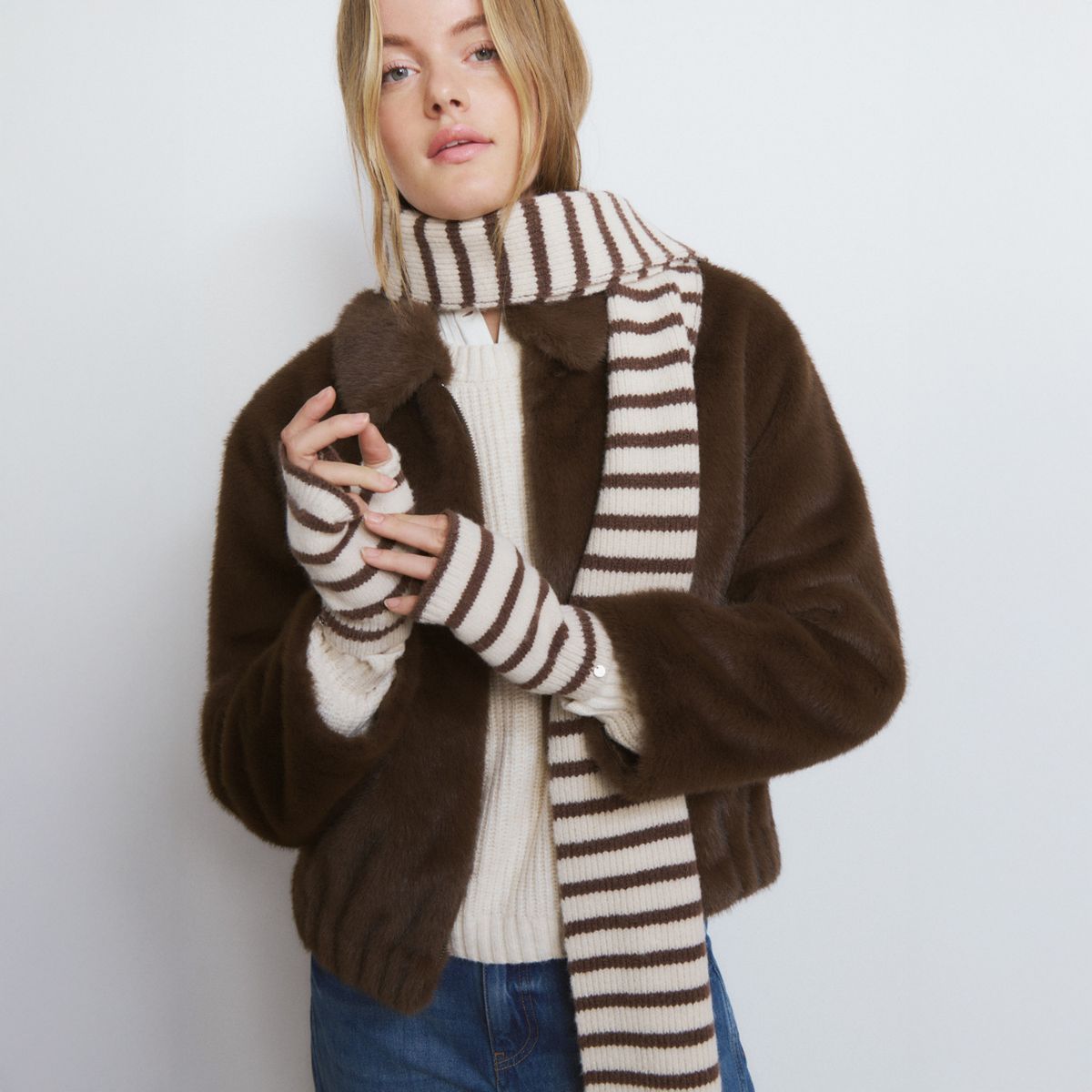 BROWNIE - Guantes Rayas Mujer Brownie