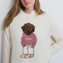 BROWNIE - Sweater Perro Intarsia Mujer