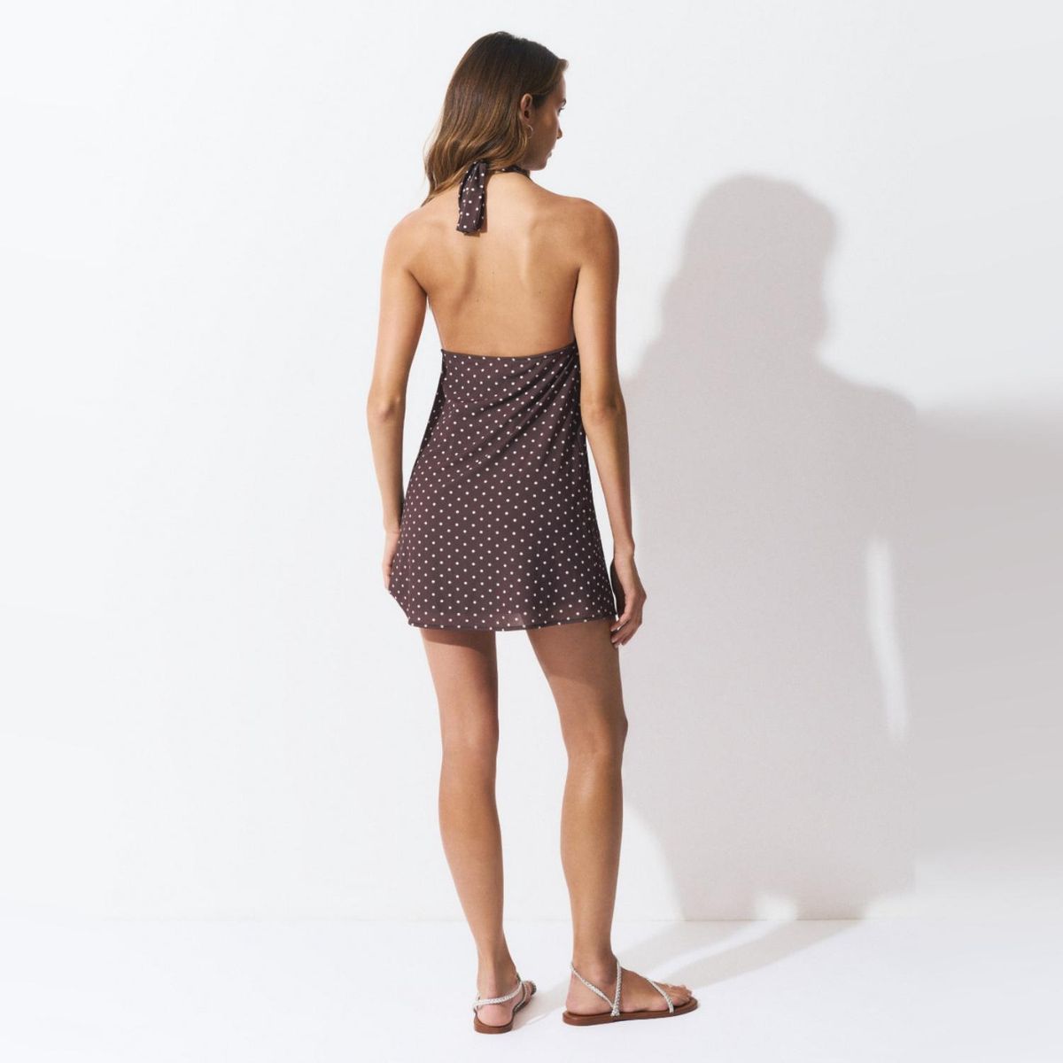 BROWNIE - Vestido Halter Polka Dots Mujer Brownie