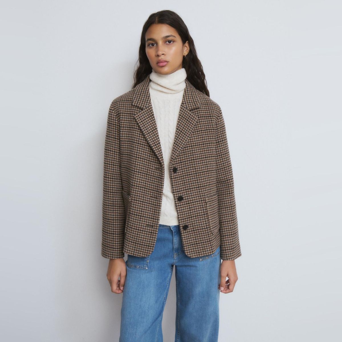 BROWNIE - Blazer Pata De Gallo Mujer Brownie