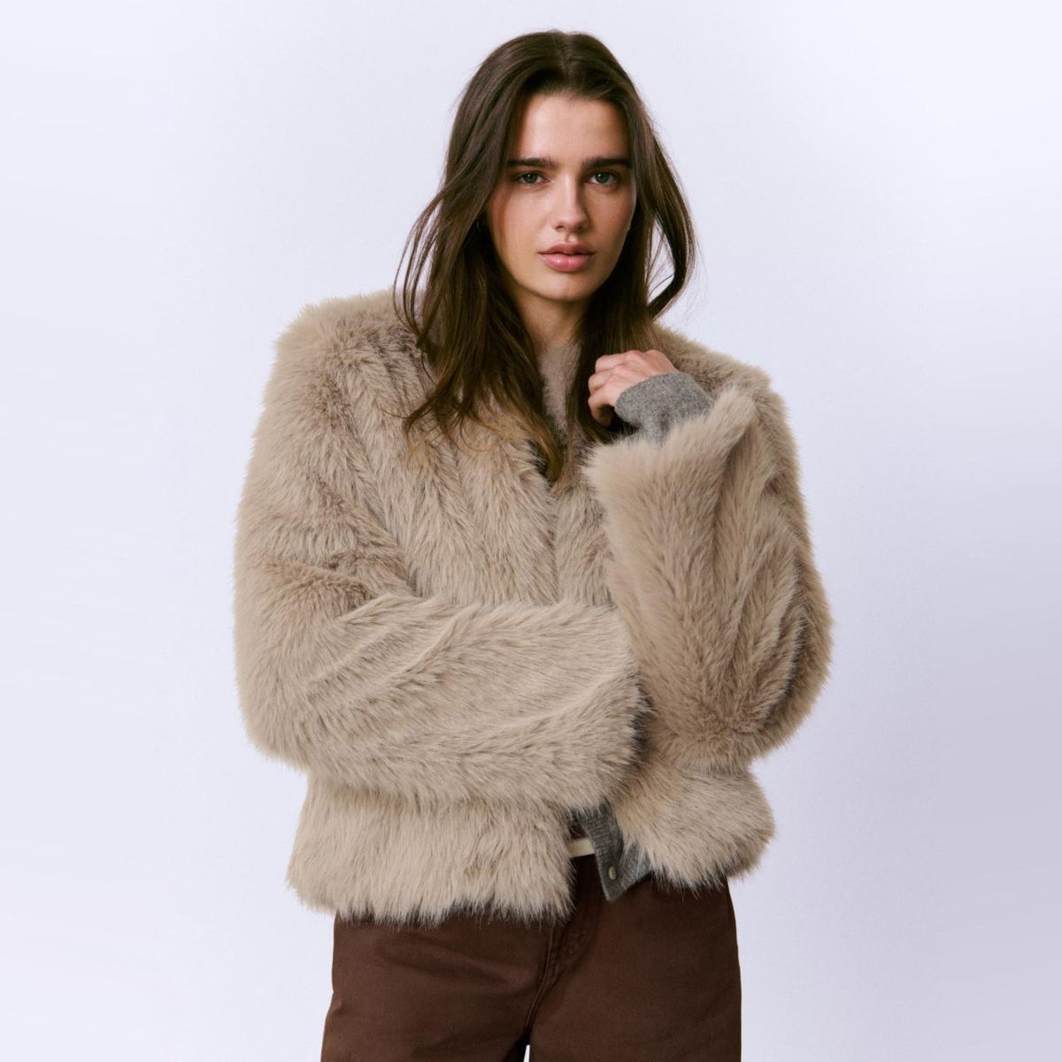 BROWNIE - Abrigo Efecto Pelo Mujer Brownie