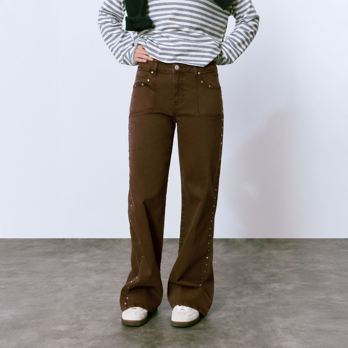 BROWNIE - Pantalón Culotte Tachas Mujer Brownie