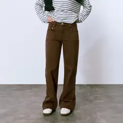 BROWNIE - Pantalón Culotte Tachas Mujer