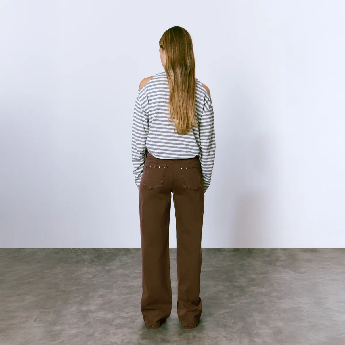 BROWNIE - Pantalón Culotte Tachas Mujer Brownie