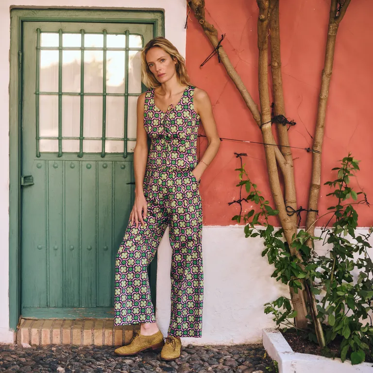 Pantalón Estampado 100% Algodón Mujer