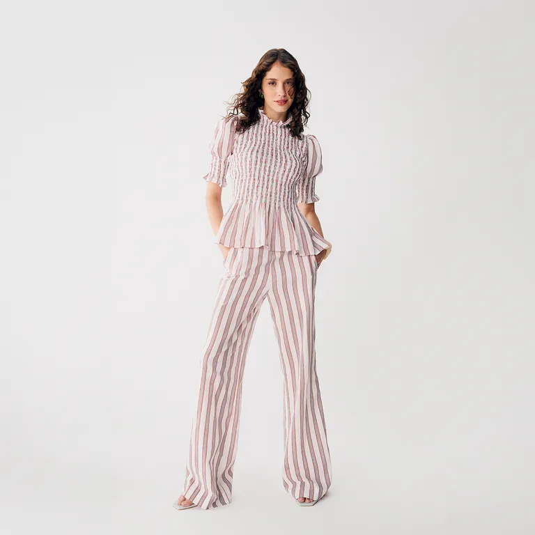 Pantalón Rayas 100% Algodón Mujer