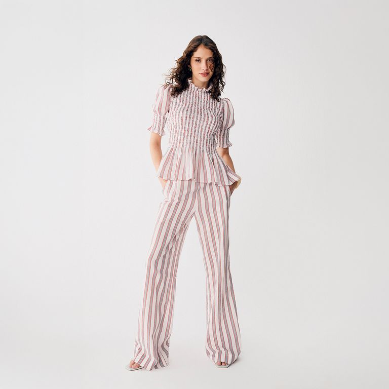 Pantalón Rayas 100% Algodón Mujer