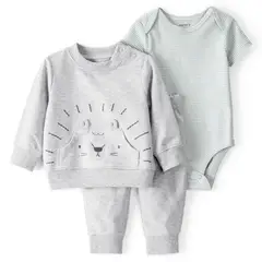 CARTER'S - Conjunto 3 piezas Polerón + Body y Pantalón Bebé Niño