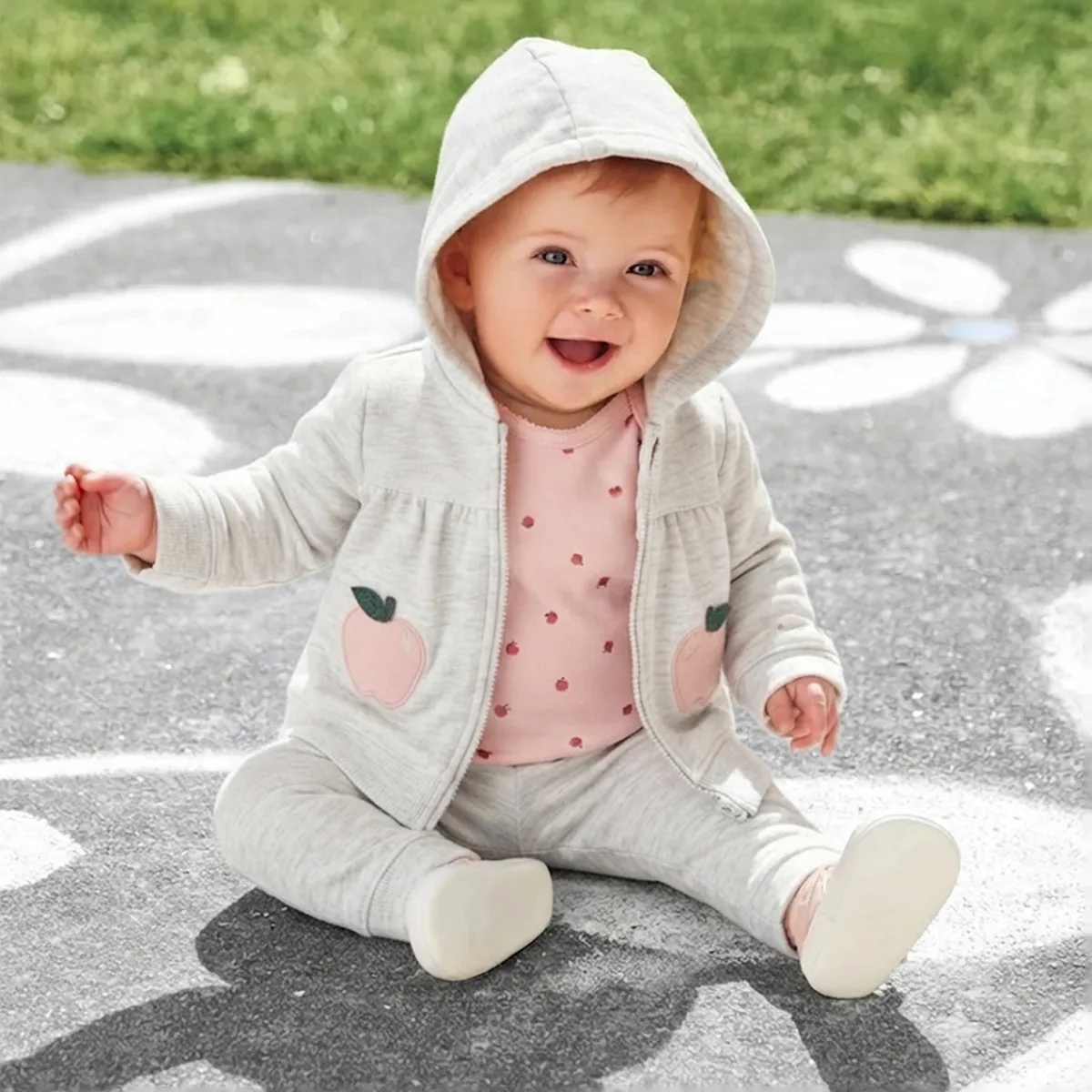 CARTER'S - Conjunto 3 piezas Polerón, Pantalón Buzo y Body Bebé Niña Carter's