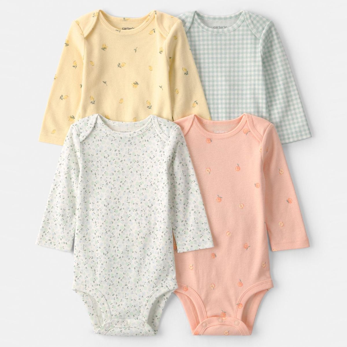 CARTER'S - Pack 4 Bodys Algodón Bebé Niña Carter's