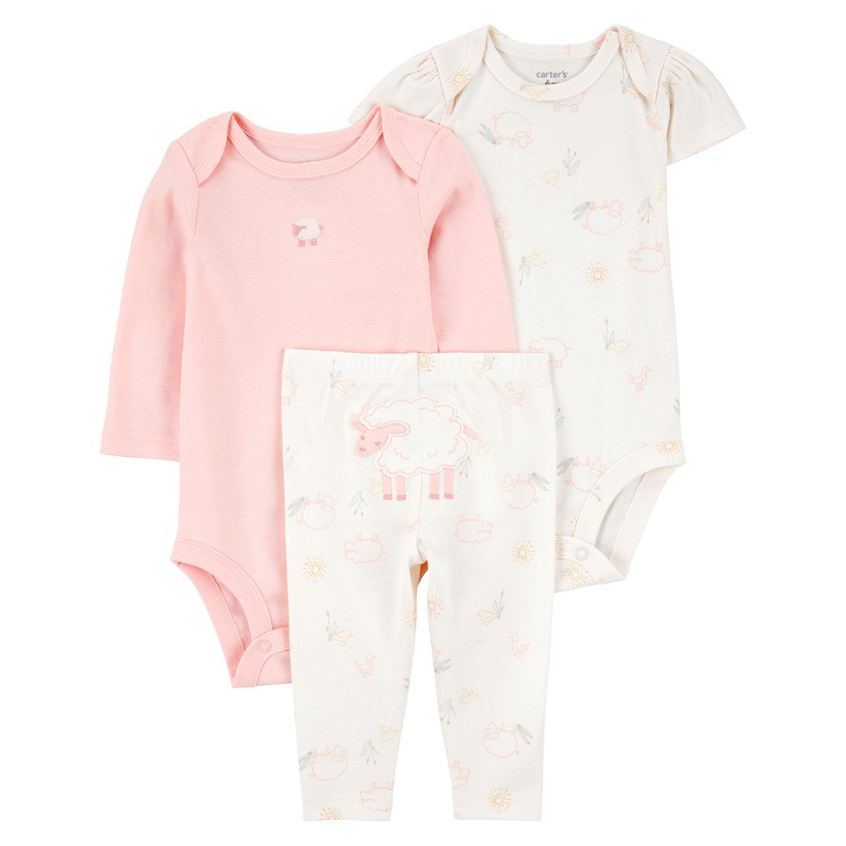 CARTER'S - Conjunto 3 Piezas Pantalon y Dos Body Bebé Niña Carter's
