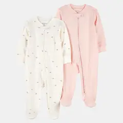 CARTER'S - Pijama Algodón Pack 2 Unidades Bebé Niña