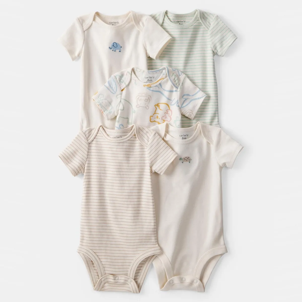 CARTER'S - Pack 5 Bodys Algodón Bebé Niño Carter's