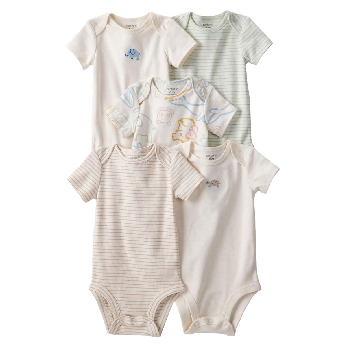 CARTER'S - Pack 5 Bodys Algodón Bebé Niño Carter's
