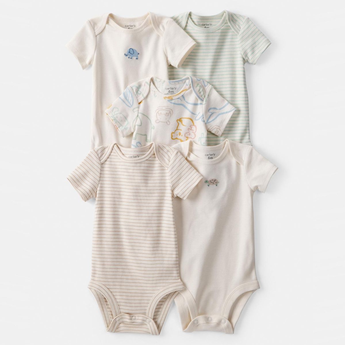 CARTER'S - Pack 5 Bodys Algodón Bebé Niño Carter's