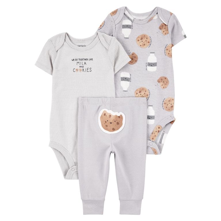 Conjunto 3 Piezas Pantalon y Dos Body Bebé Unisex