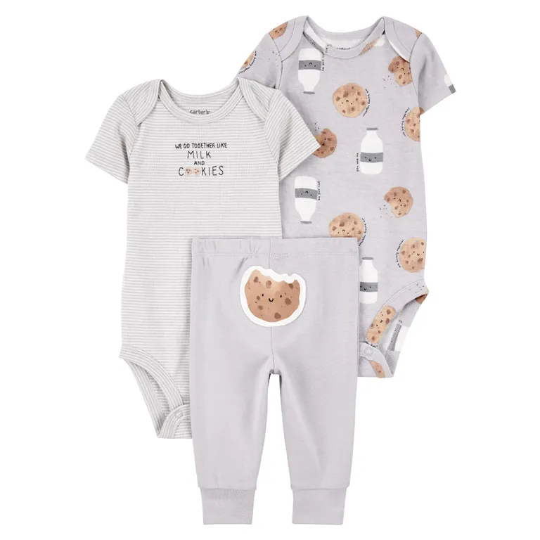 Conjunto 3 Piezas Pantalon y Dos Body Bebé Unisex