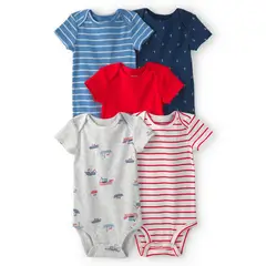 CARTER'S - Pack 5 Bodys Algodón Bebé Niño