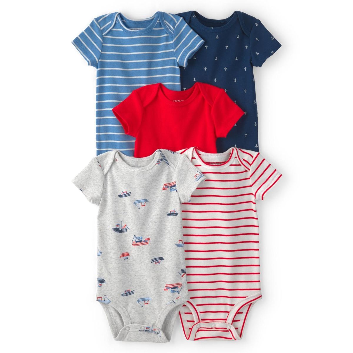 CARTER'S - Pack 5 Bodys Algodón Bebé Niño Carter's