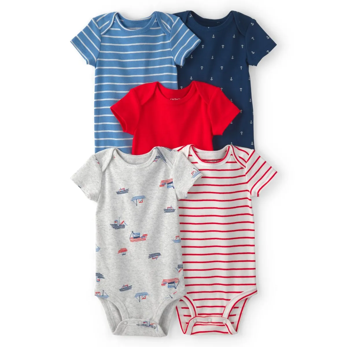 CARTER'S - Pack 5 Bodys Algodón Bebé Niño Carter's