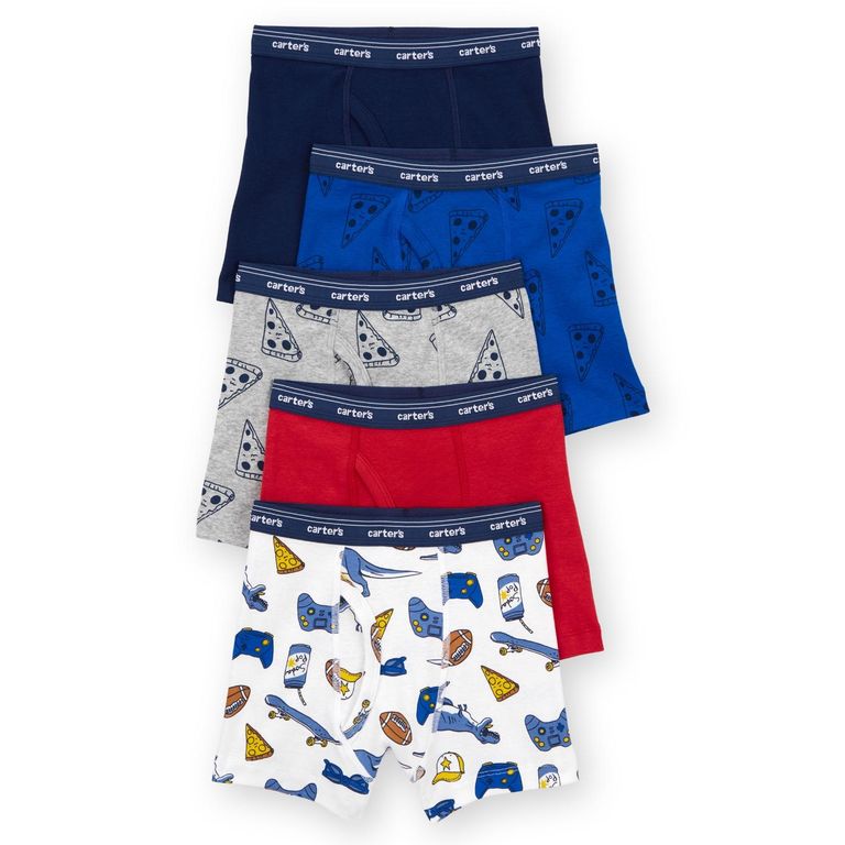 Pack 5 Boxers Algodón Niño 2 A 5 Años