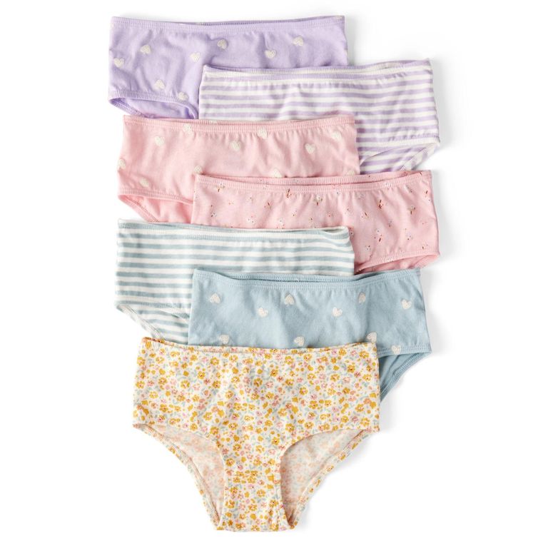 Calzones Algodón Pack 7 Unidades Niña 2 A 5 Años