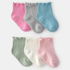 CARTER'S - Calcetines Pack 6 Pares Bebé Niña