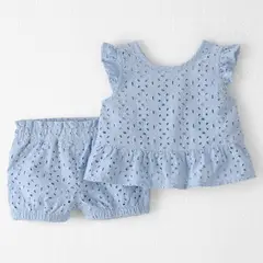 CARTER'S - Conjunto 2 Piezas Short y Blusa de Algodón Orgánico Bebé Niña