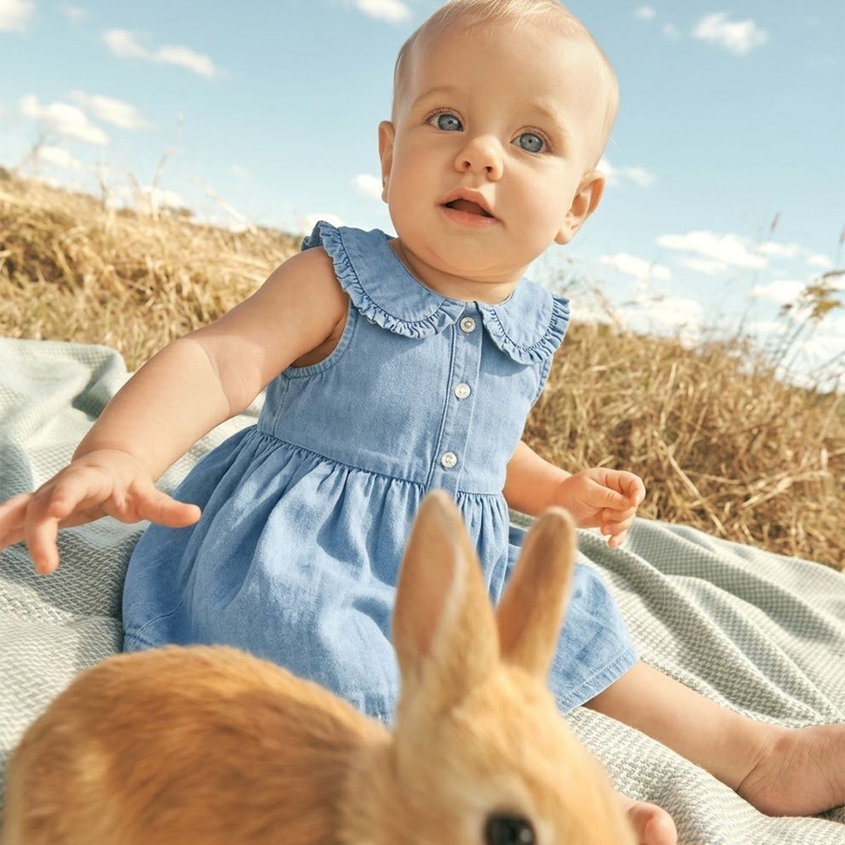 CARTER'S - Vestido Little Planet Algodón Orgánico con Cubre Pañal Bebe Niña Carter´s