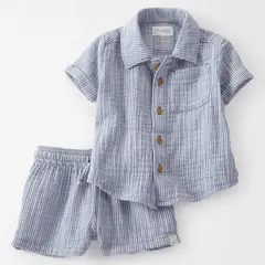 CARTER'S - Conjunto 2 Piezas Short y Camisa de Algodón Orgánico Bebé Niño