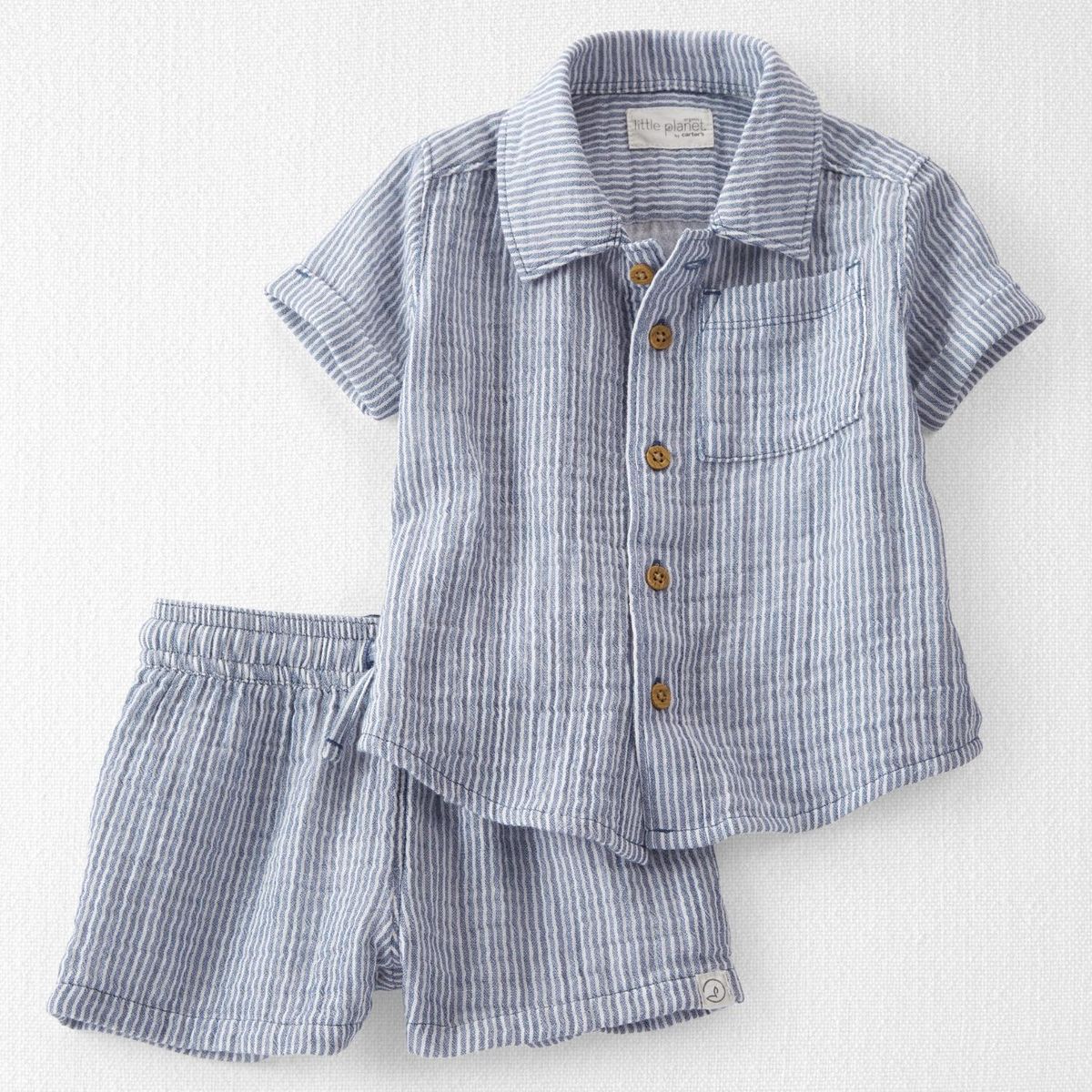 CARTER'S - Conjunto 2 Piezas Short y Camisa de Algodón Orgánico Bebé Niño Carter's