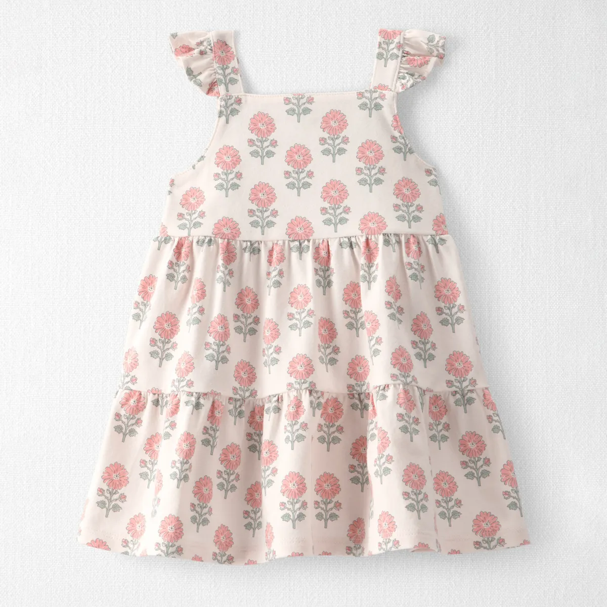 CARTER'S - Vestido Little Planet Algodón Orgánico con Cubre Pañal Bebe Niña Carter´s