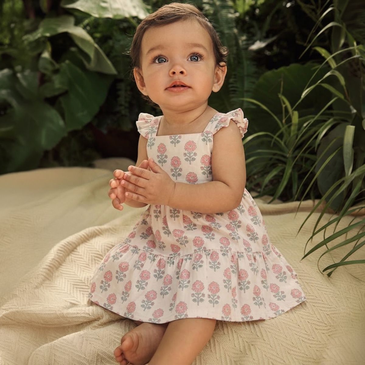 CARTER'S - Vestido Little Planet Algodón Orgánico con Cubre Pañal Bebe Niña Carter´s