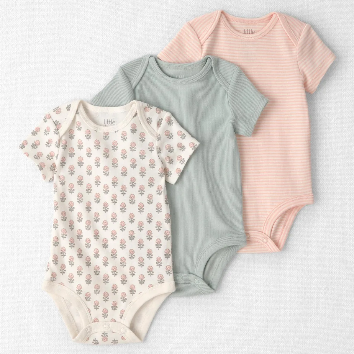 CARTER'S - Pack 3 Bodys de Algodón Orgánico Bebé Niña Carter's