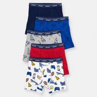 Pack 5 Boxers Algodón Niño