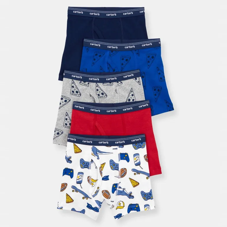 Pack 5 Boxers Algodón Niño 6 A 12 Años