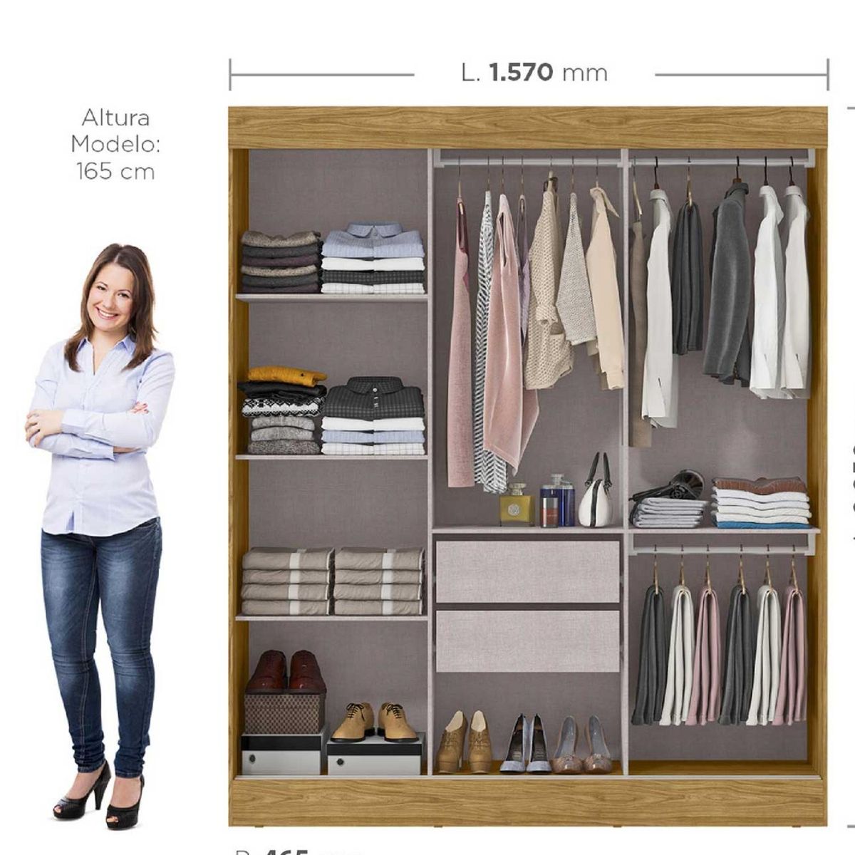 MICA - Clóset 3 Puertas Corredera Nova Mica