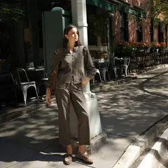 THE-ARE - Pantalón First Coffee 100% Algodón Mujer The Are