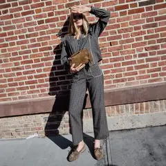 THE-ARE - Pantalón First Coffee 100% Algodón Mujer The Are