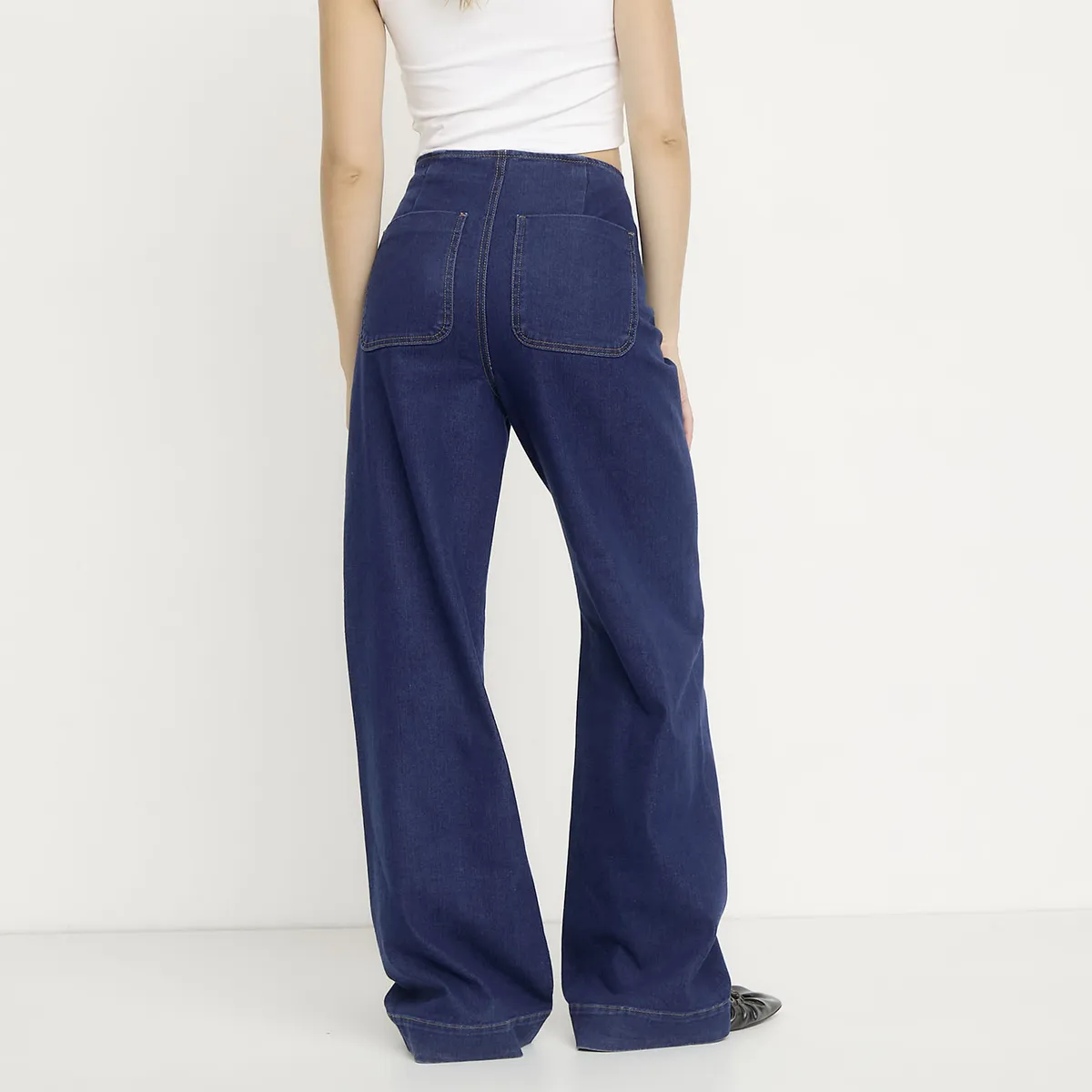 ONLY - Jeans Wide Leg Tiro Alto Mujer Only