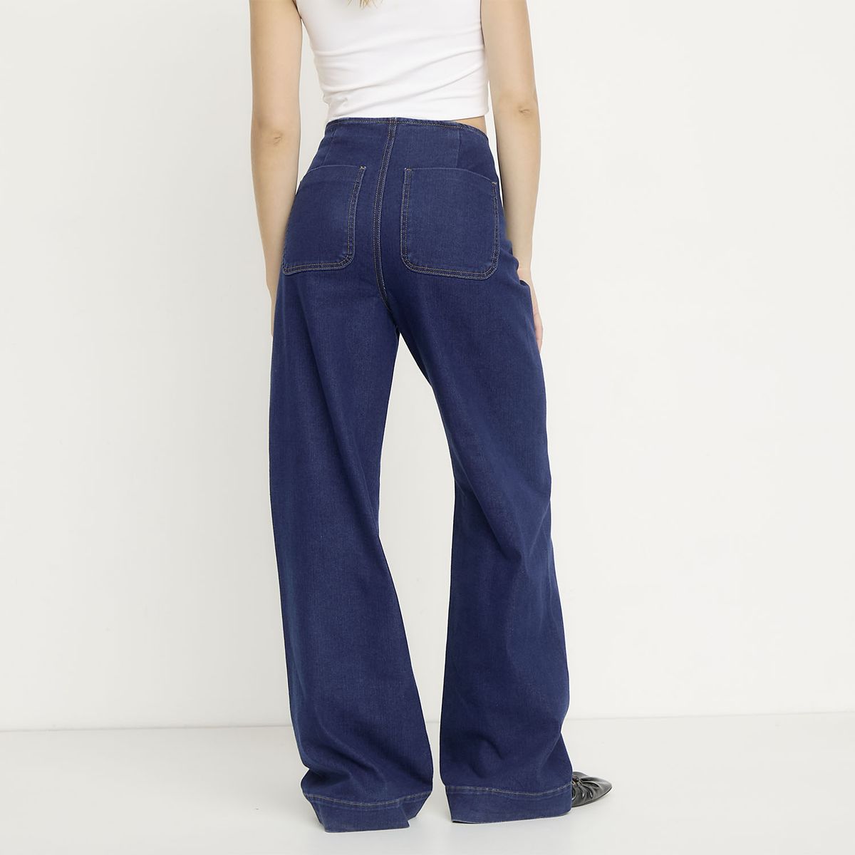 ONLY - Jeans Wide Leg Tiro Alto Mujer Only