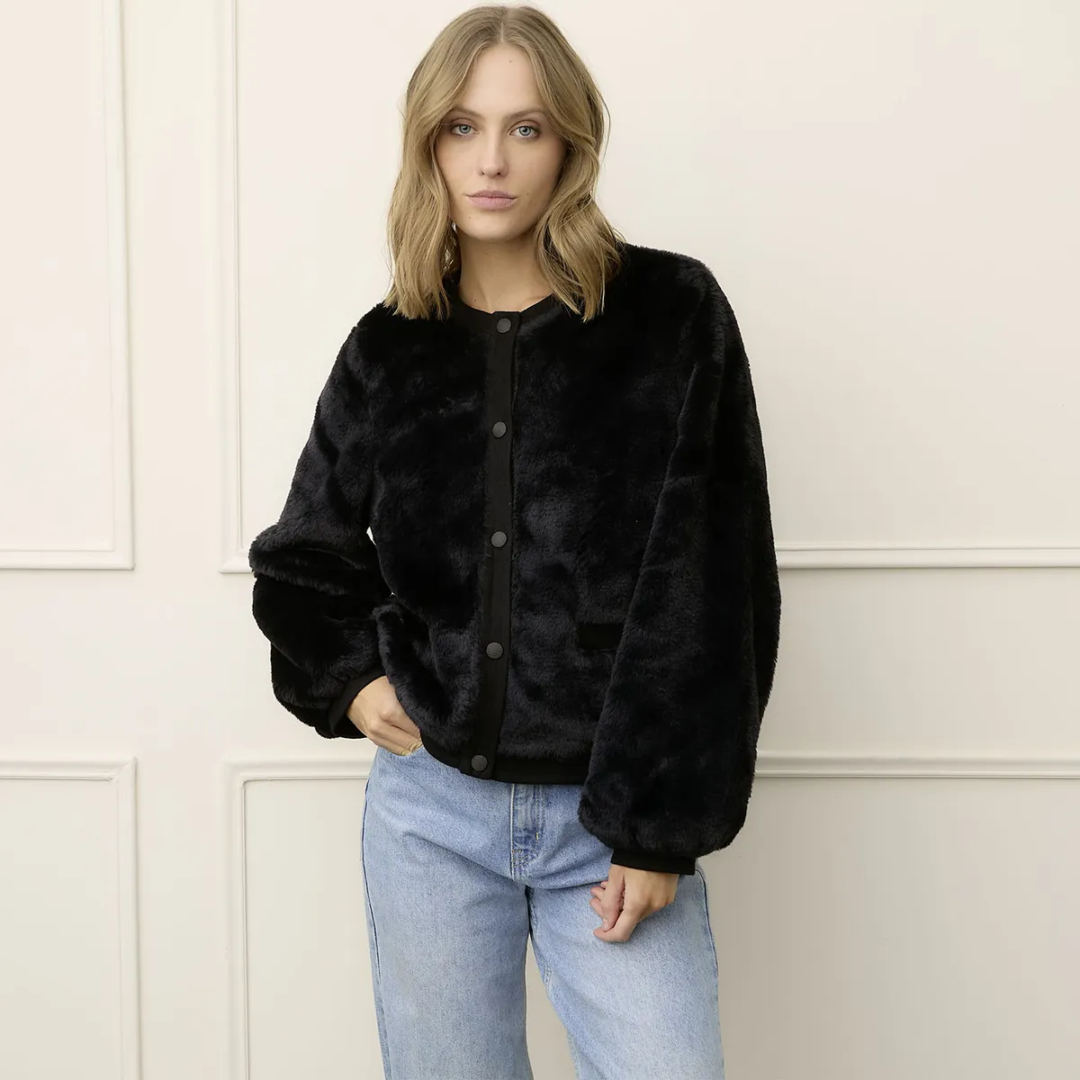 VERO MODA - Chaqueta Efecto Pelo Mujer Vero Moda
