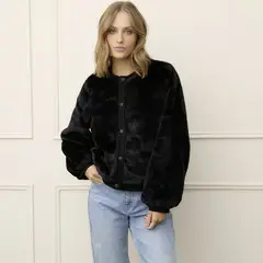 VERO MODA - Chaqueta Efecto Pelo Mujer