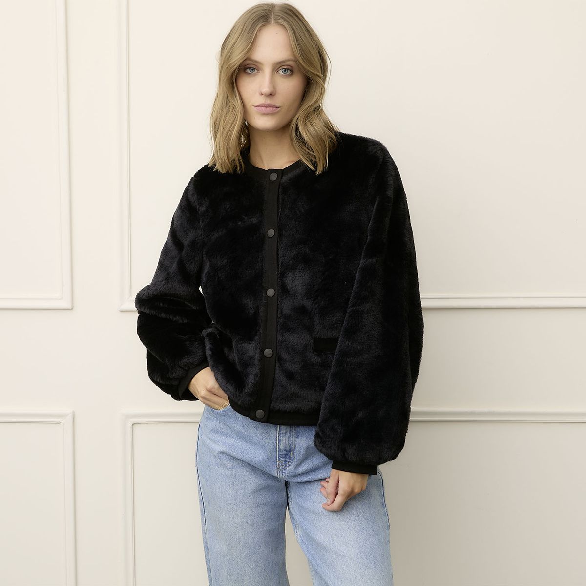 VERO MODA - Chaqueta Efecto Pelo Mujer Vero Moda