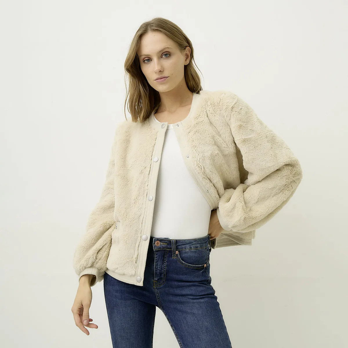 VERO MODA - Chaqueta Efecto Pelo Mujer Vero Moda