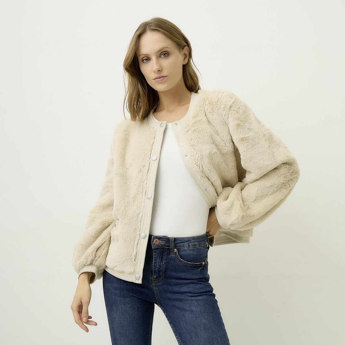 VERO MODA - Chaqueta Efecto Pelo Mujer Vero Moda